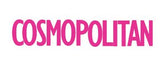 The image shows the word "COSMOPOLITAN" in bold, capitalized, and pink letters against a white background.